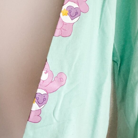 Asos Design Care Bears Turquoise Bear eating Pizza Long Sleeve T Shirt 8 - Picture 3 of 6